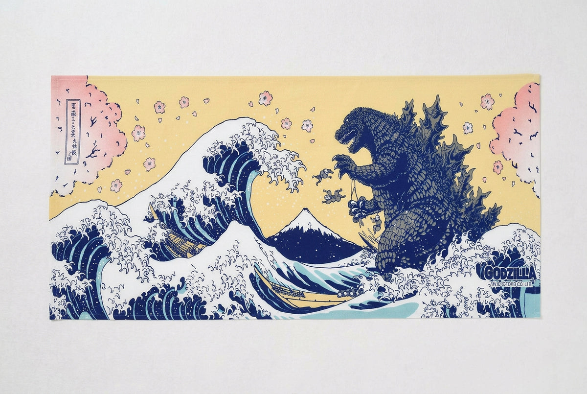 Godzilla Ukiyo-e Tenugui
