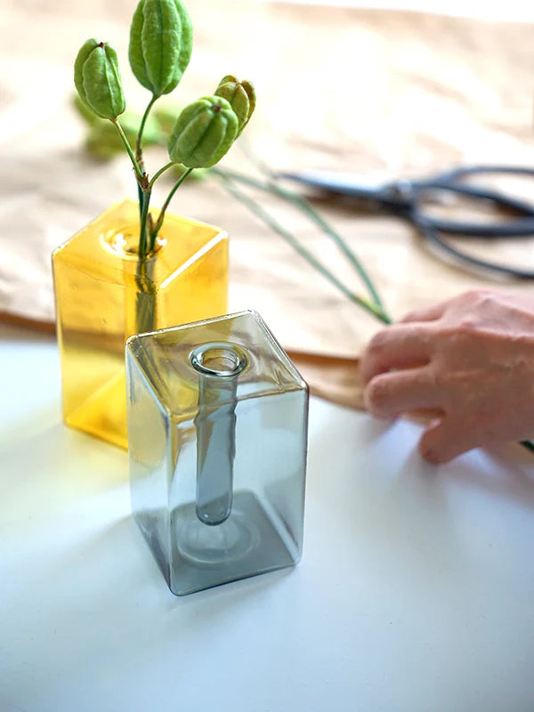 Cuboid Glass Vase